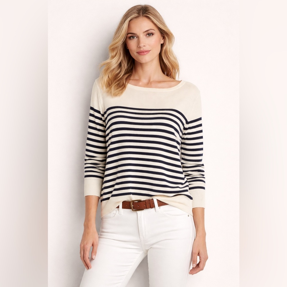 Ralph Lauren Sport Blue Label Striped Sweater Size L